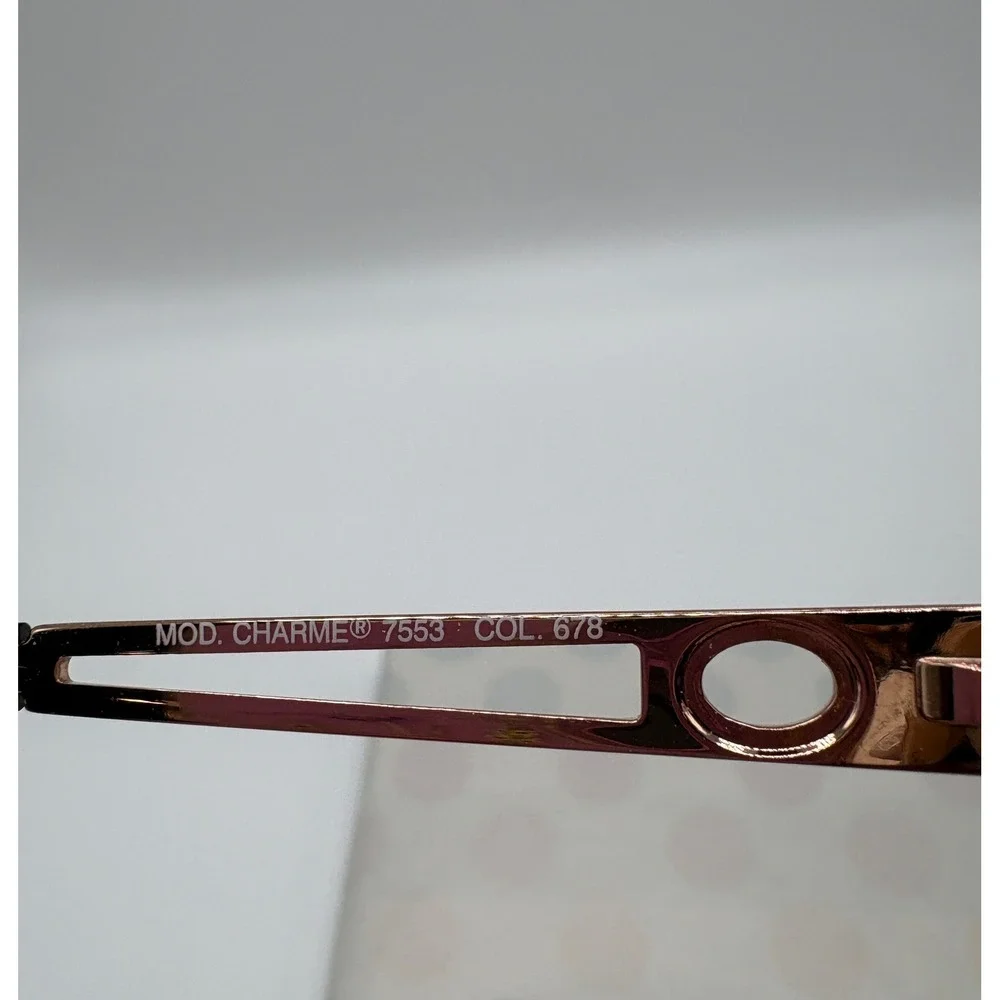 Charme Mod.7553 Brown and Rose Gold Italian Made Luxury Sunnies 80's Deadstock